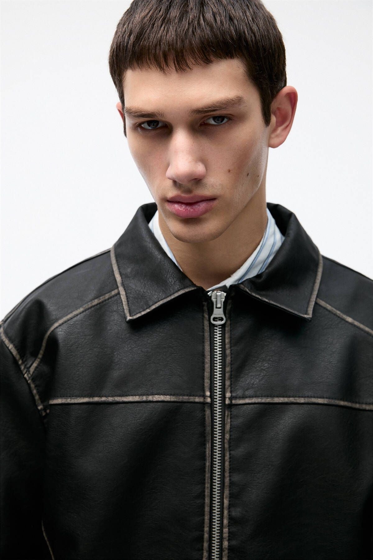 Pull&Bear Faux Leather Jacket