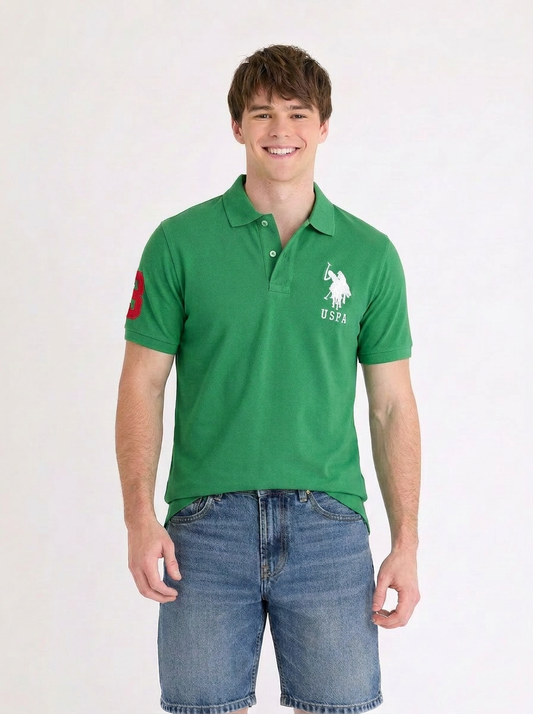 US Polo Breathable Cotton Pique Polo Shirt