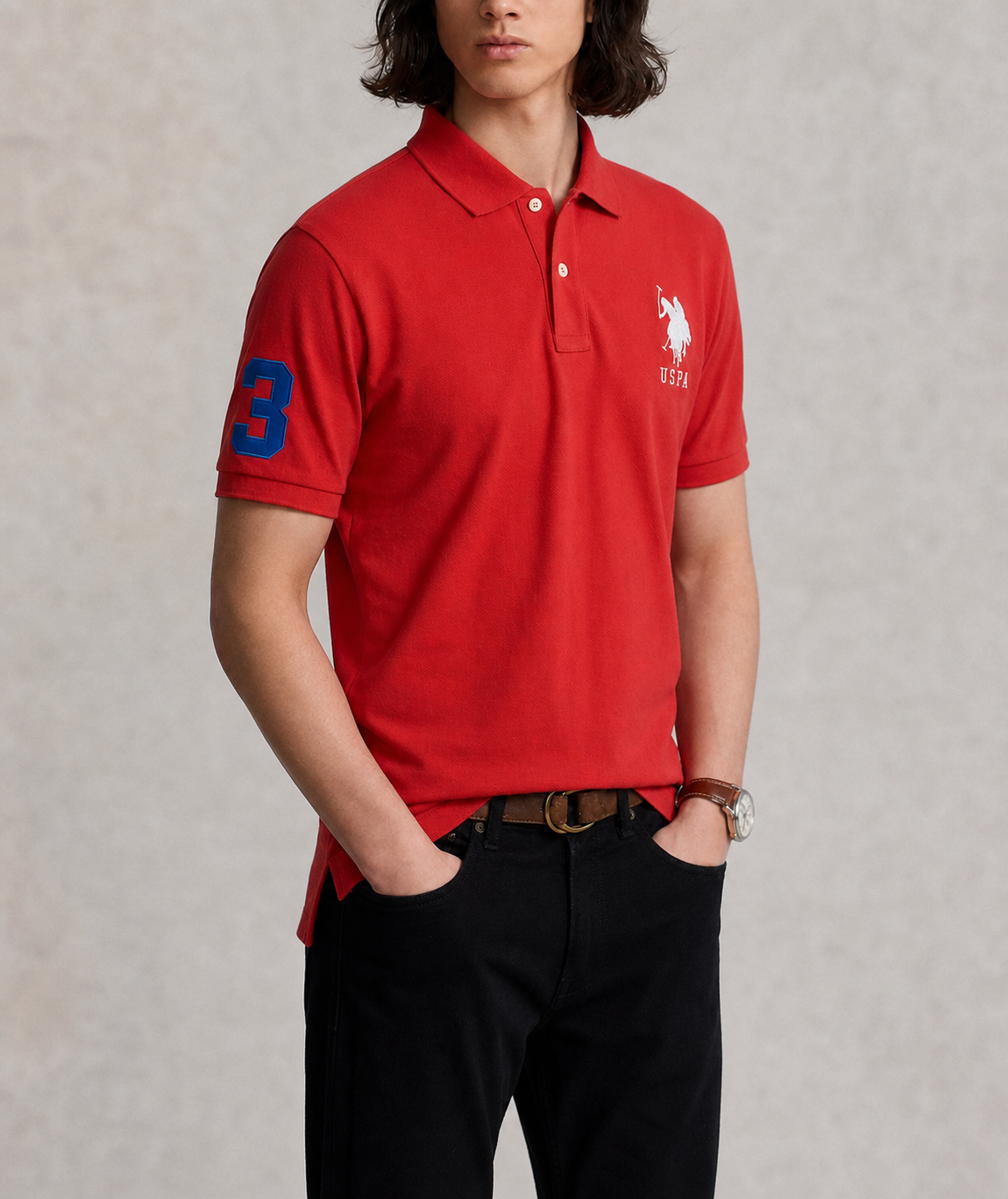 US Polo Breathable Cotton Pique Polo Shirt
