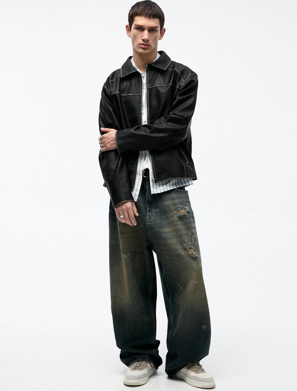 Pull&Bear Faux Leather Jacket