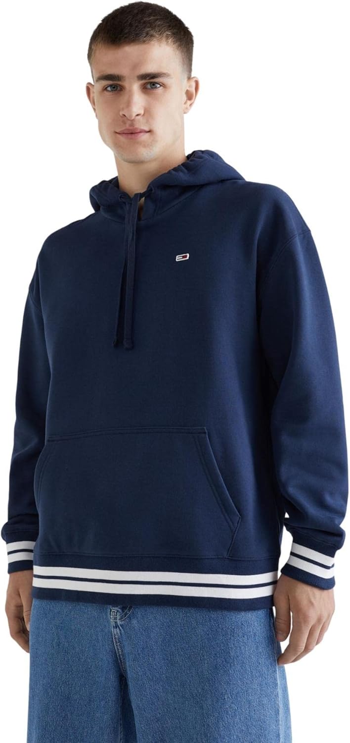 Tommy Jeans Varsity Stripe Hoodie - NavyBlue