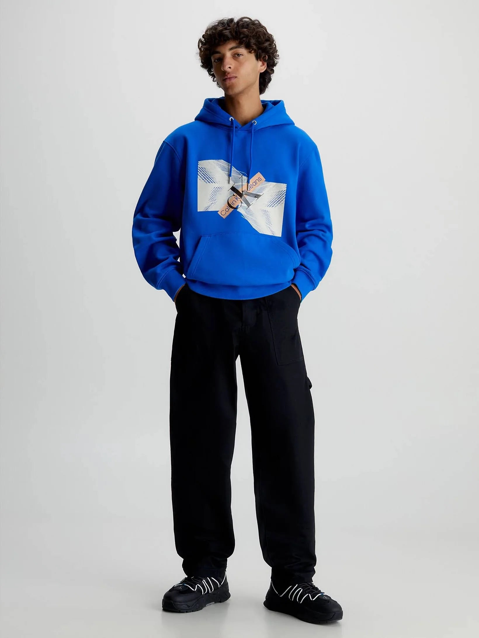 Calvin Klein Jeans Graphic Hoodie - Blue