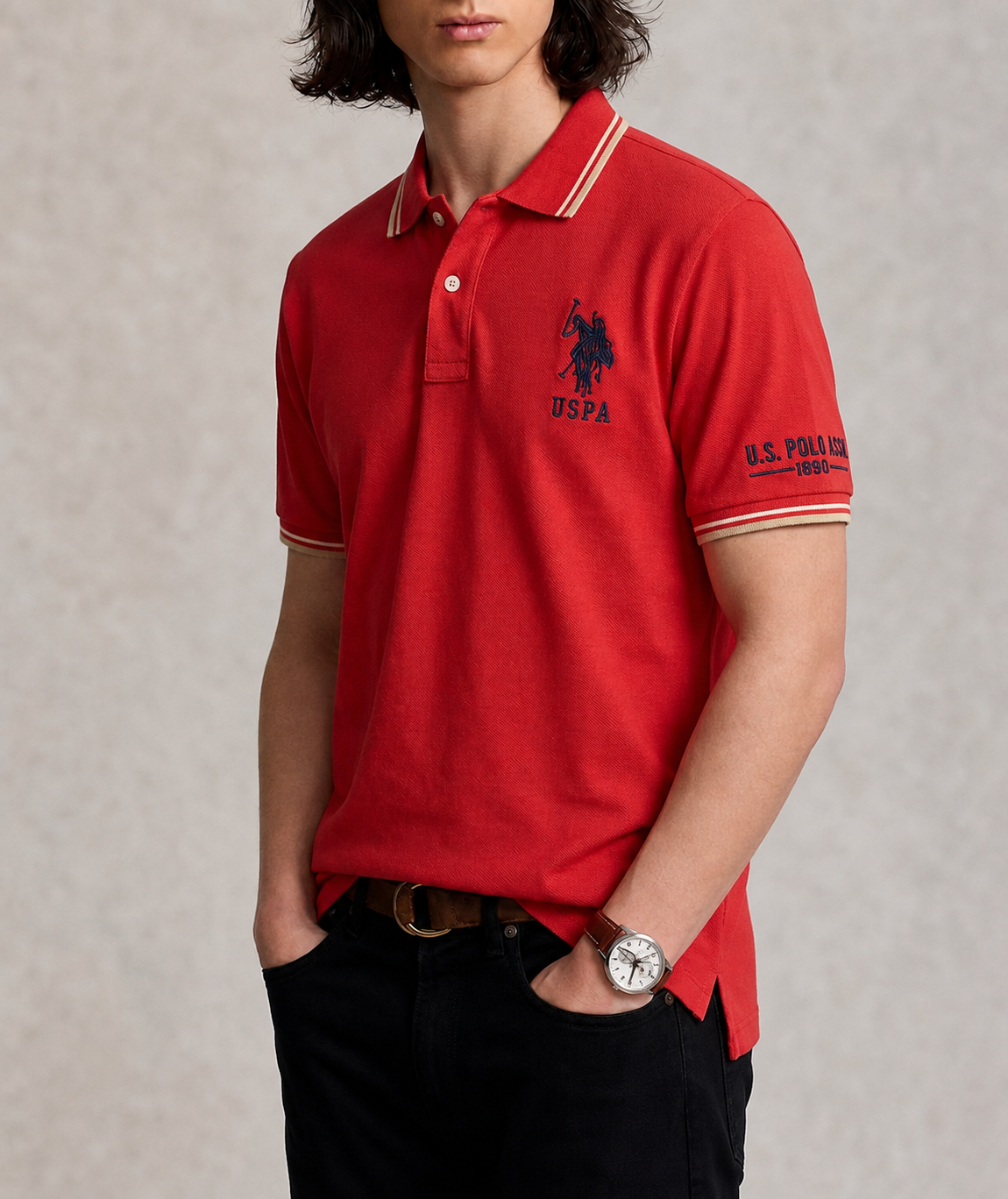 US Polo Breathable Cotton Pique Polo Shirt