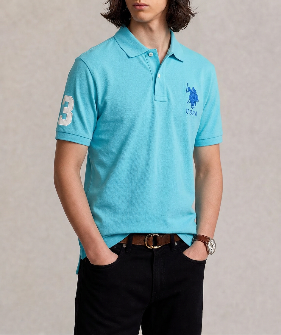 US Polo Breathable Cotton Pique Polo Shirt