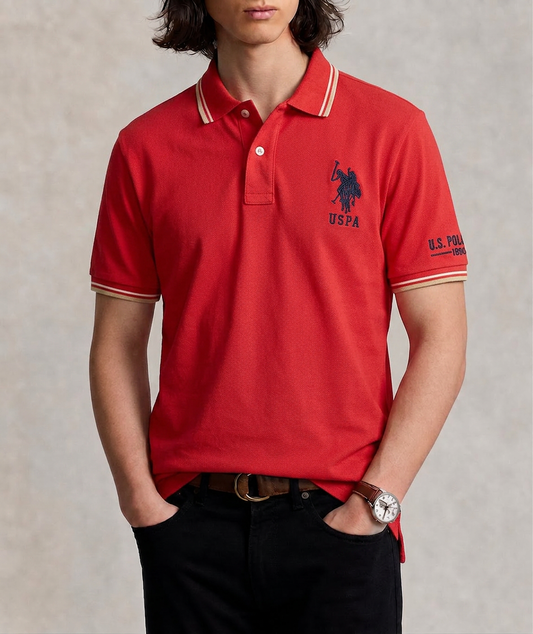US Polo Breathable Cotton Pique Polo Shirt