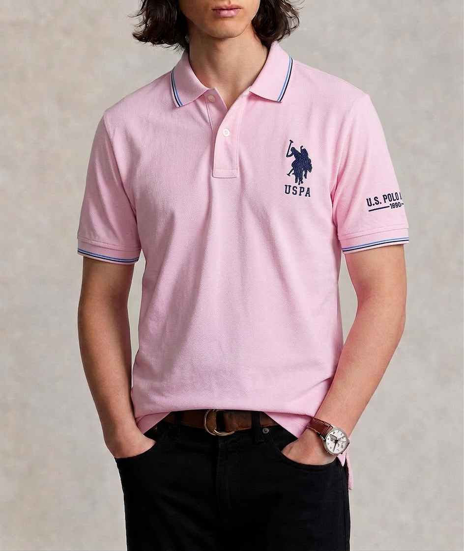 US Polo Breathable Cotton Pique Polo Shirt