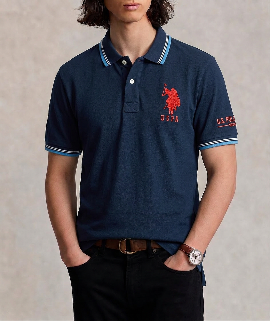 US Polo Breathable Cotton Pique Polo Shirt
