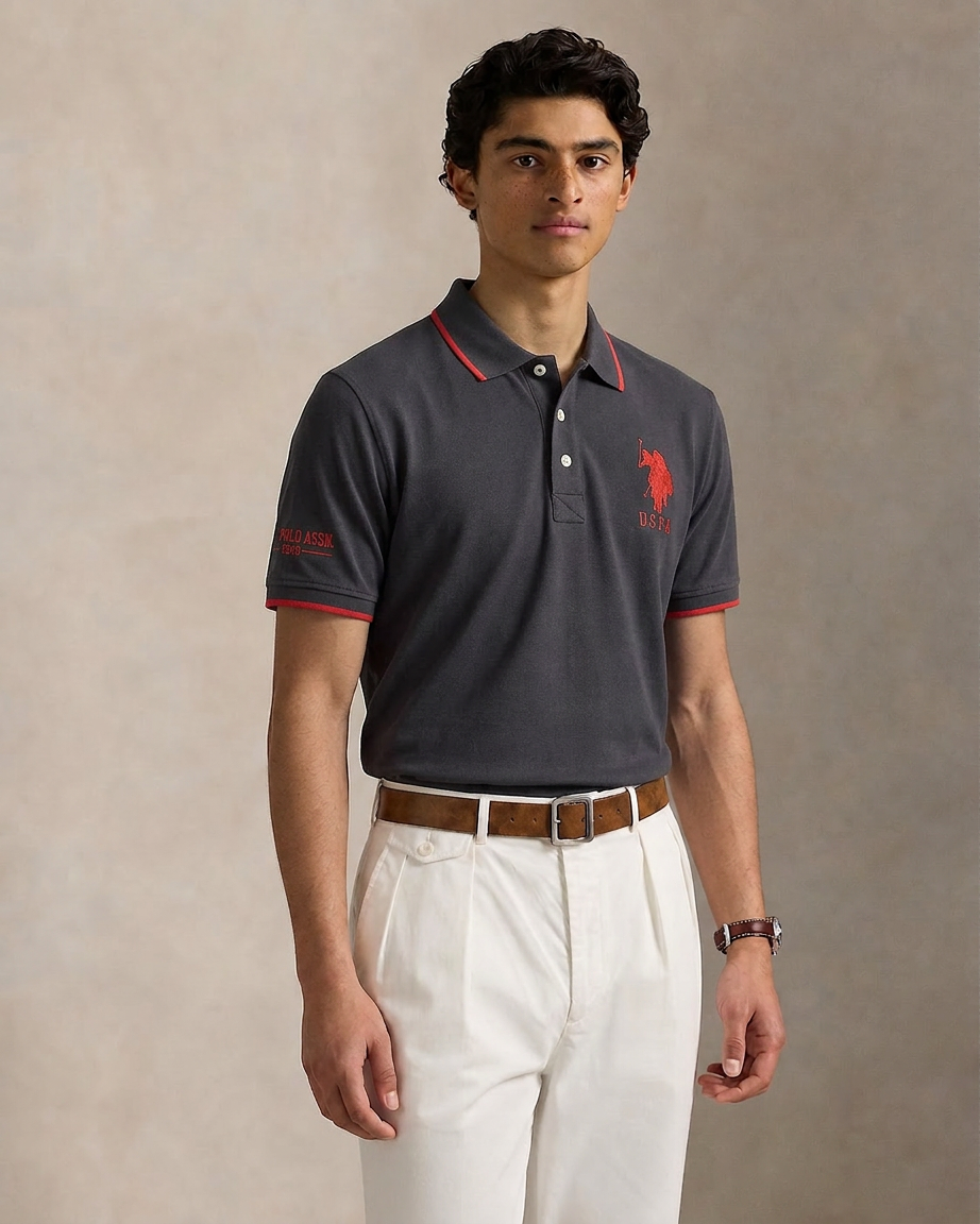 US Polo Breathable Cotton Pique Polo Shirt