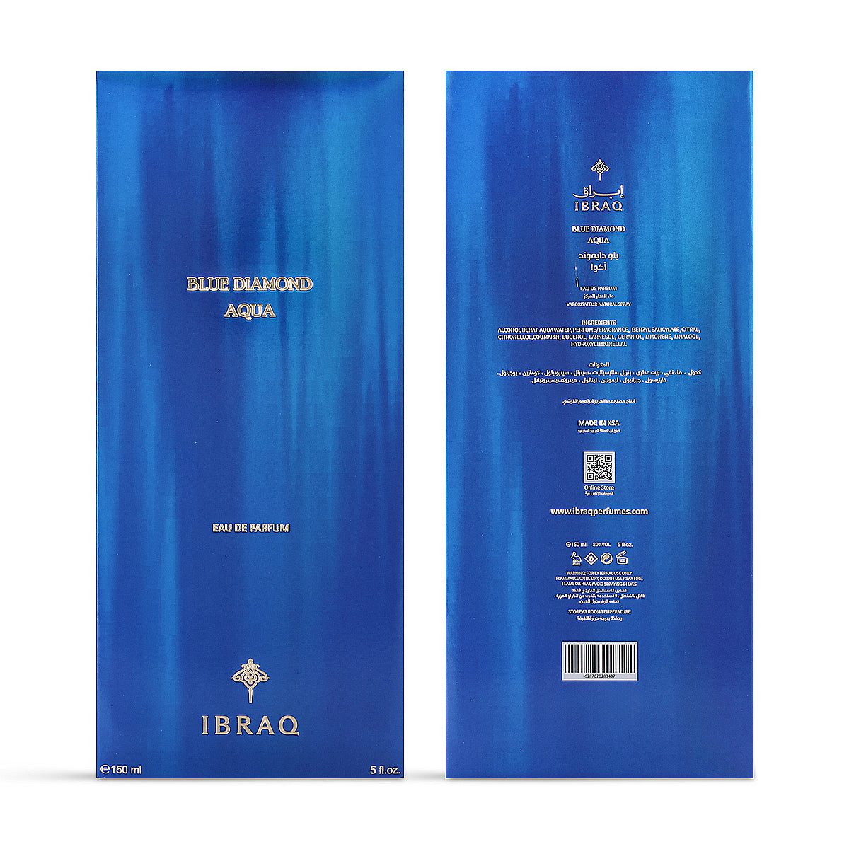 Ibraheem Al Qurashi Blue Diamond Aqua Eau de Parfum - 150ml