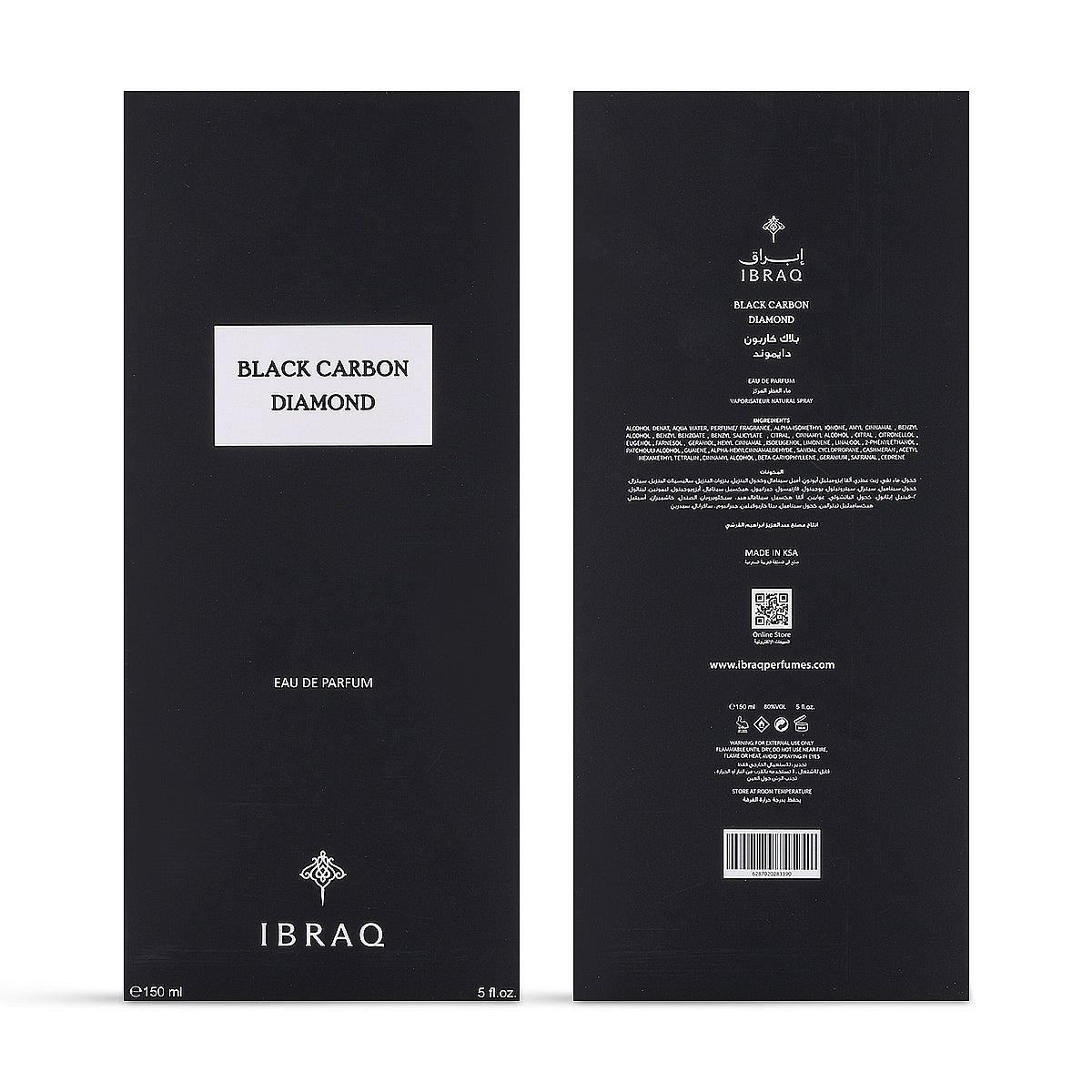 Ibraheem Al Qurashi Black Carbon Diamond Eau de Parfum - 150ml