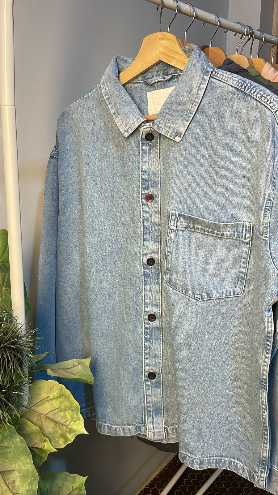 ZARA Heavy Boxy Fit Denim Shirt