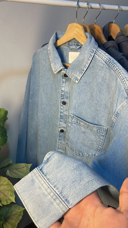 ZARA Heavy Boxy Fit Denim Shirt