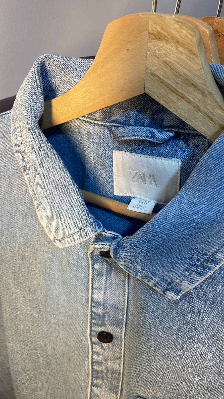 ZARA Heavy Boxy Fit Denim Shirt