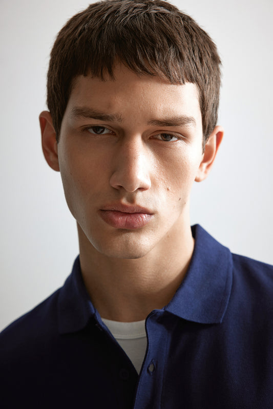 H&M Regular Polo Shirt Navy Blue