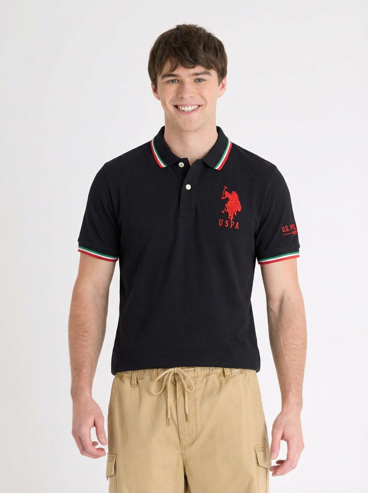 US Polo Breathable Cotton Pique Polo Shirt