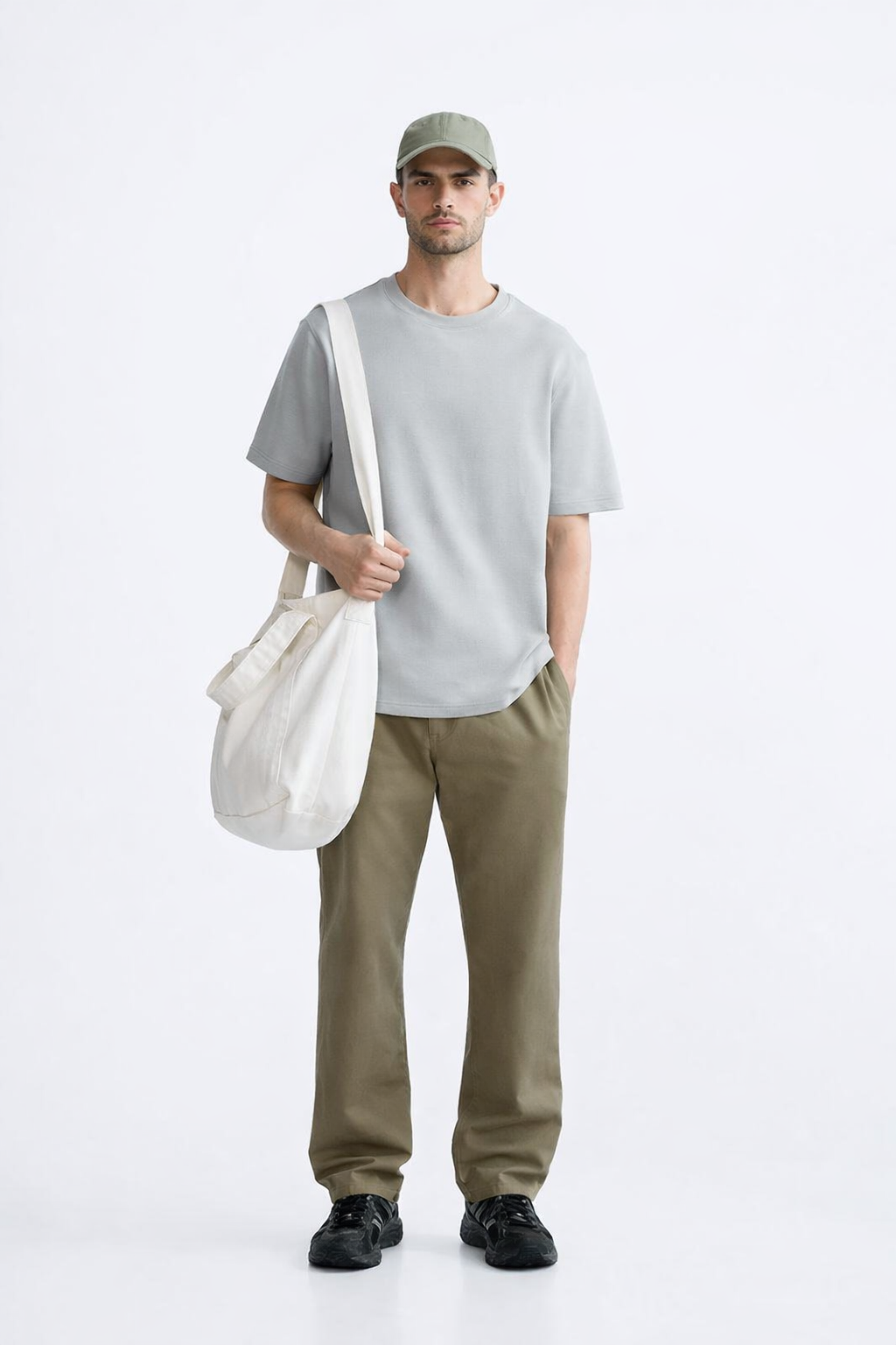 Zara Jacquard Textured Oversized T-shirt