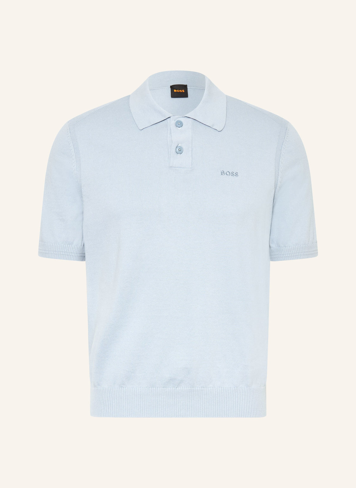 HUGO BOSS Light Blue Asac Knitted Polo Shirt