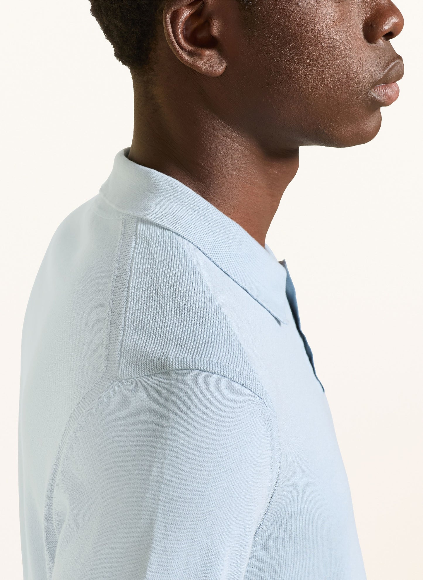 HUGO BOSS Light Blue Asac Knitted Polo Shirt
