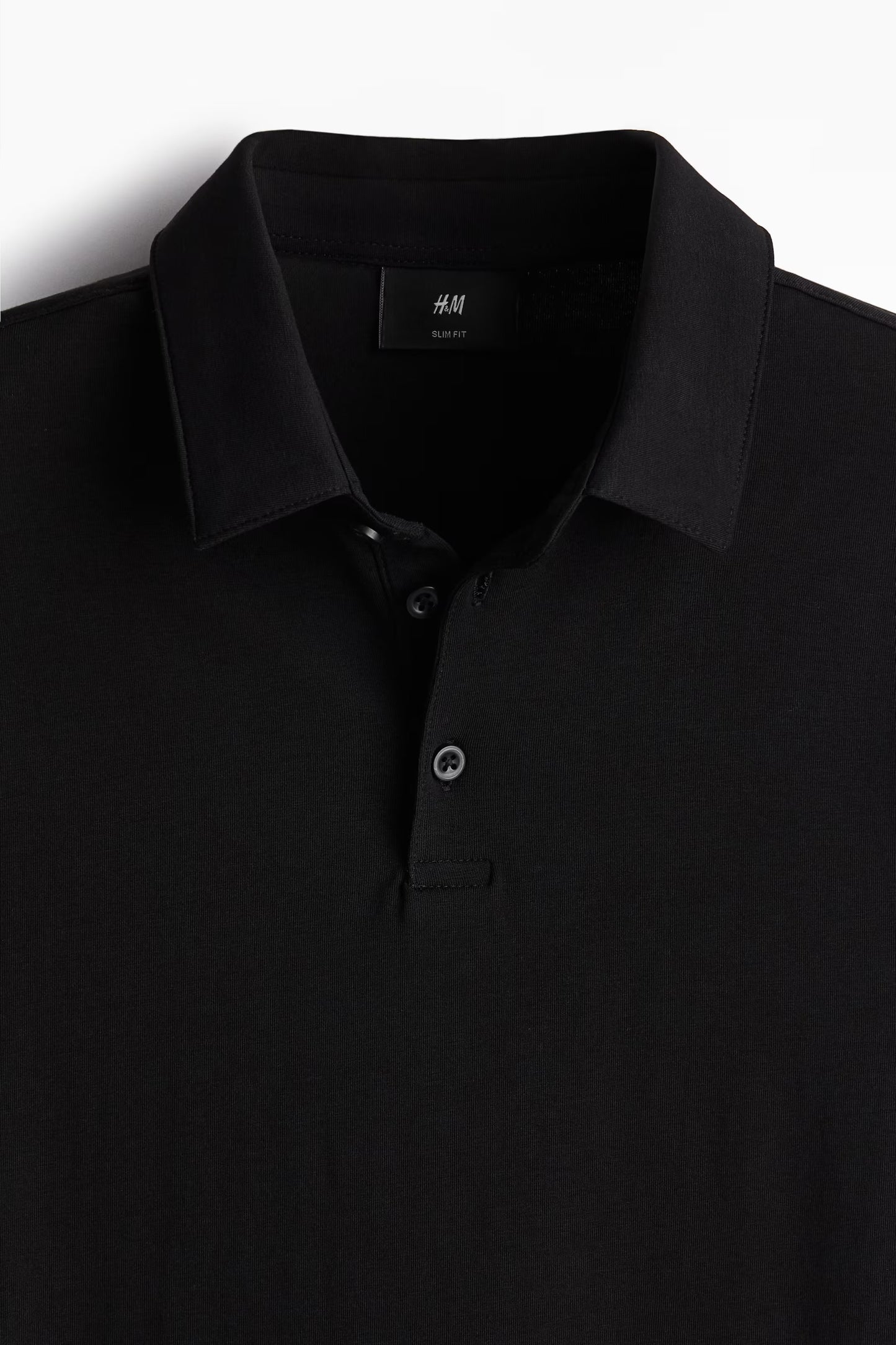 H&M Slim-Fit Polo Shirt Black