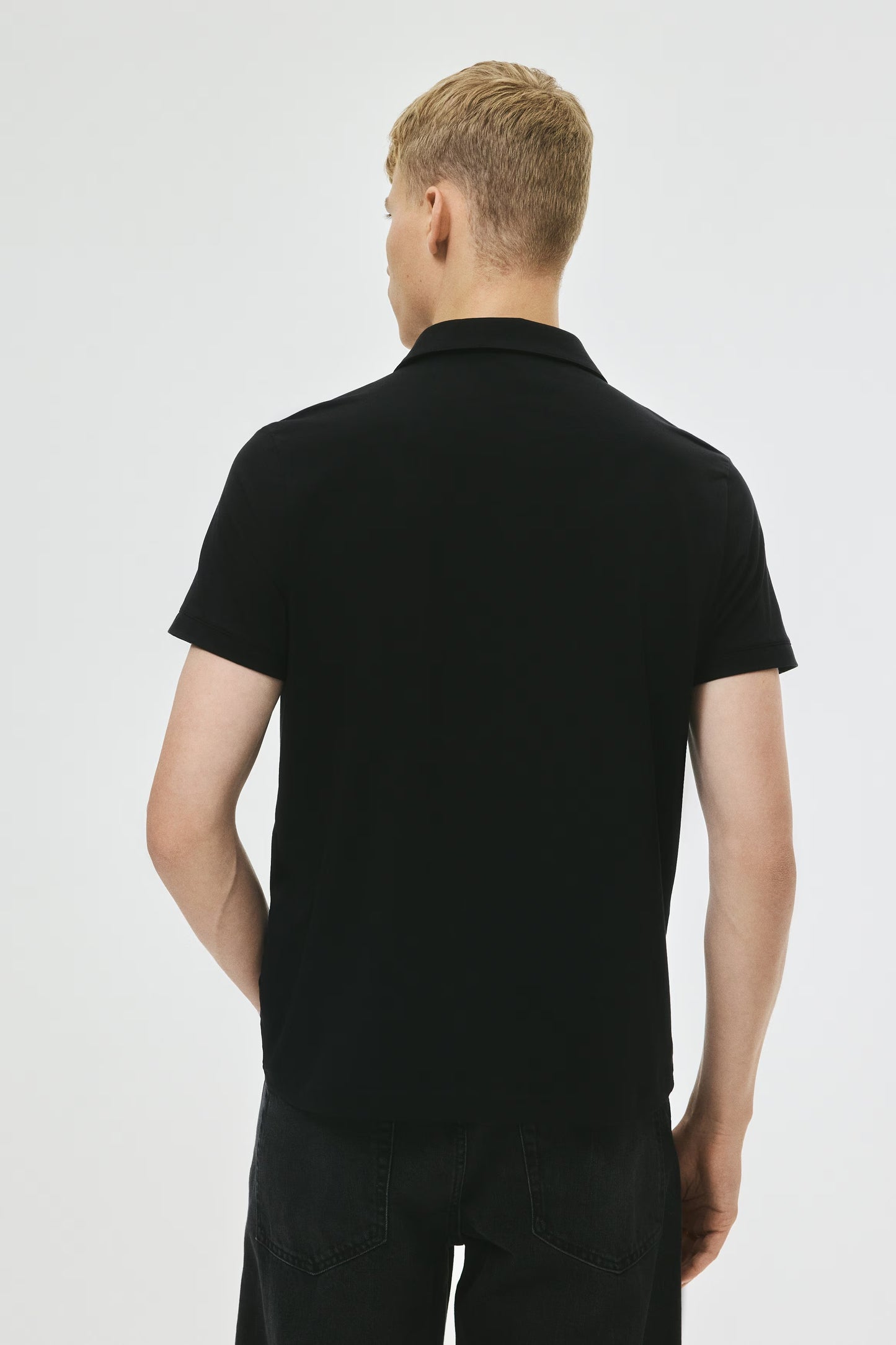 H&M Slim-Fit Polo Shirt Black