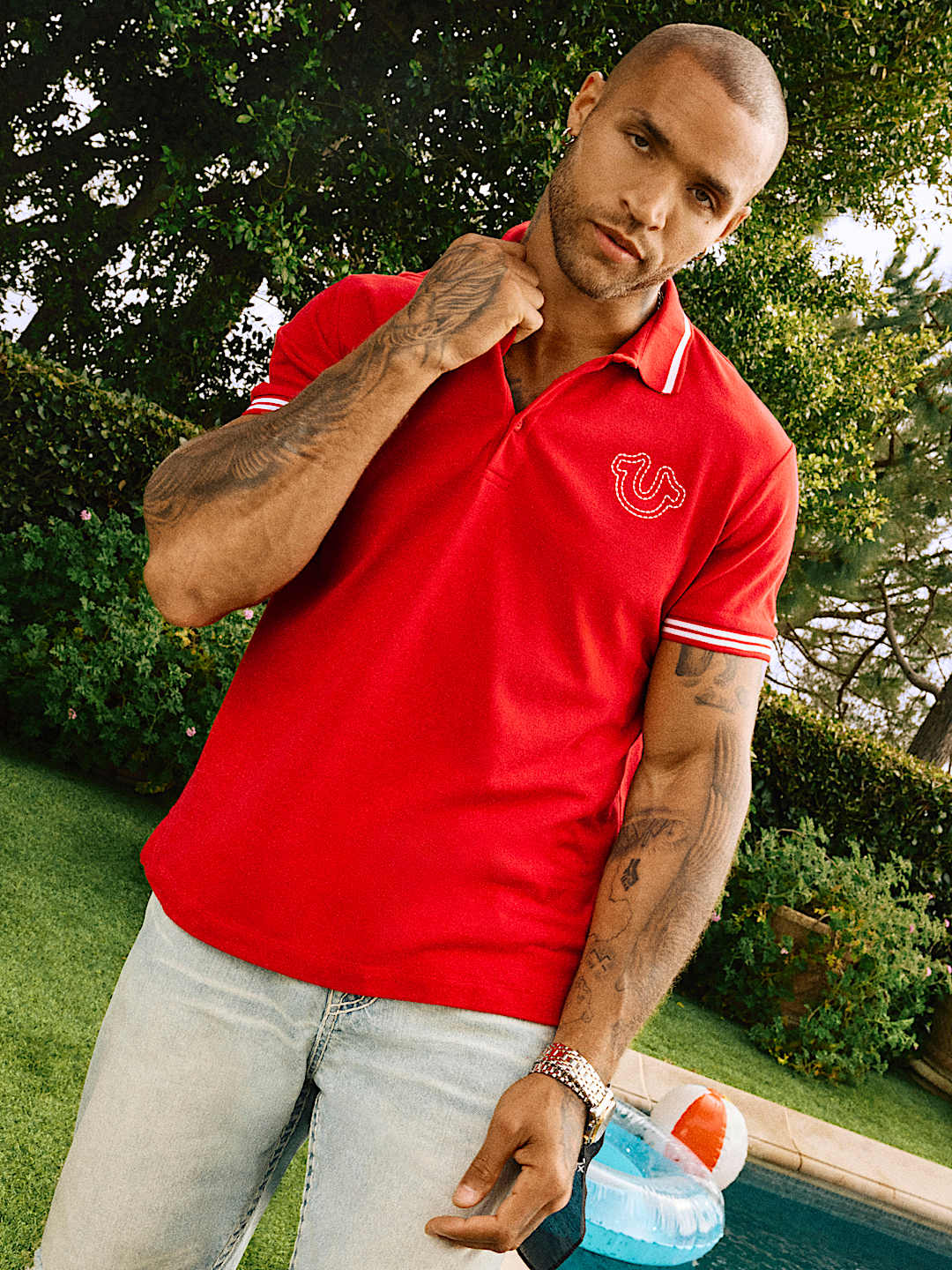 True Religion logo polo shirt