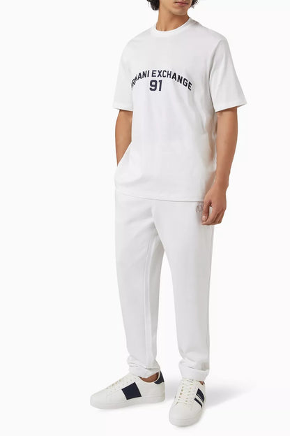 armani exchange sweatpants regular fit - white