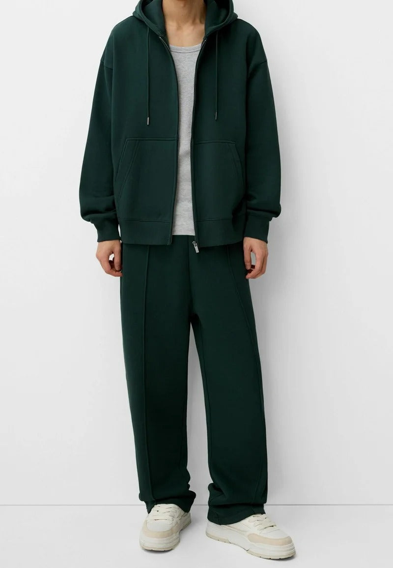 Bershka wide leg sweatpants - Dark green