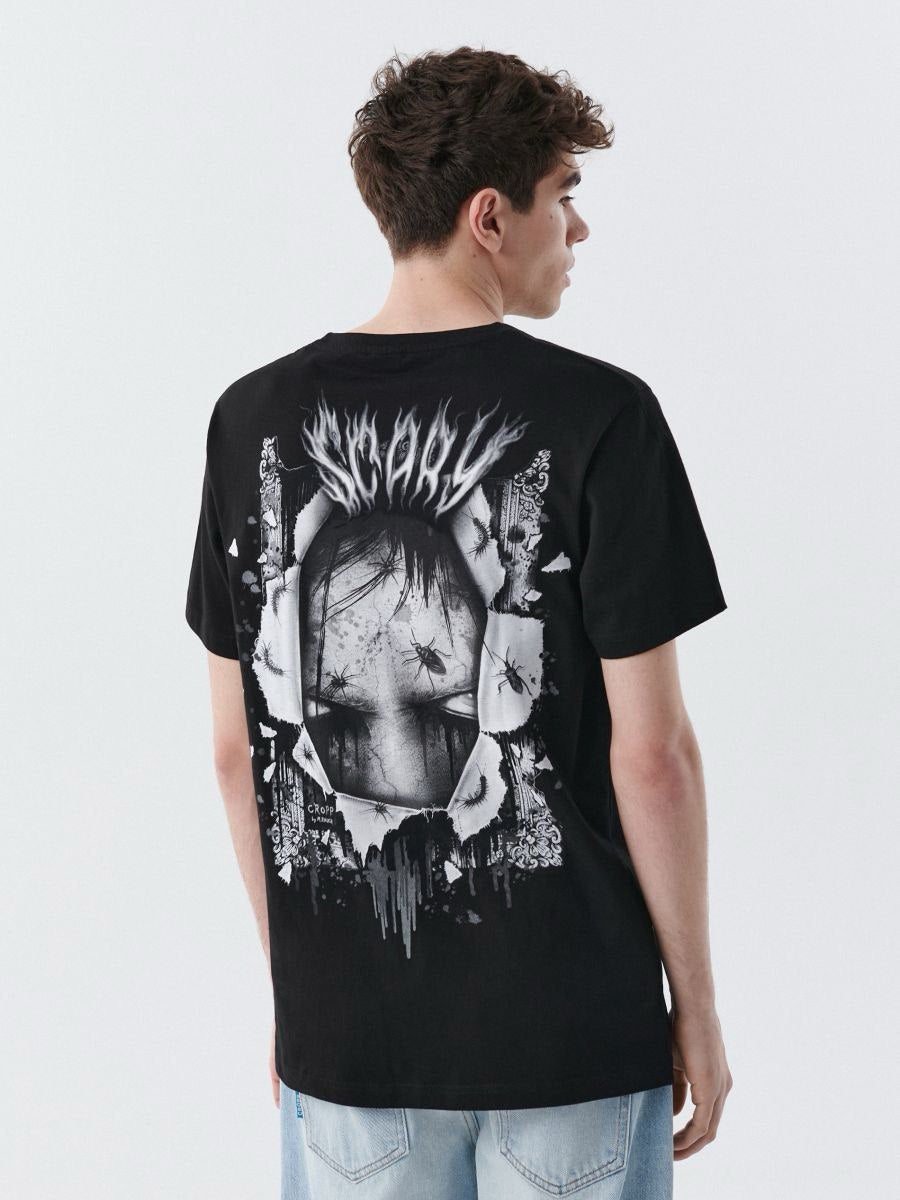 Cropp Scary Graphic Back T-Shirt