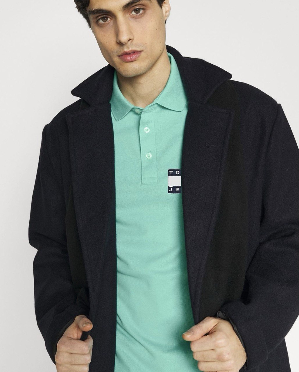 Tommy Jeans Polo T-shirt in Mint Green Basic