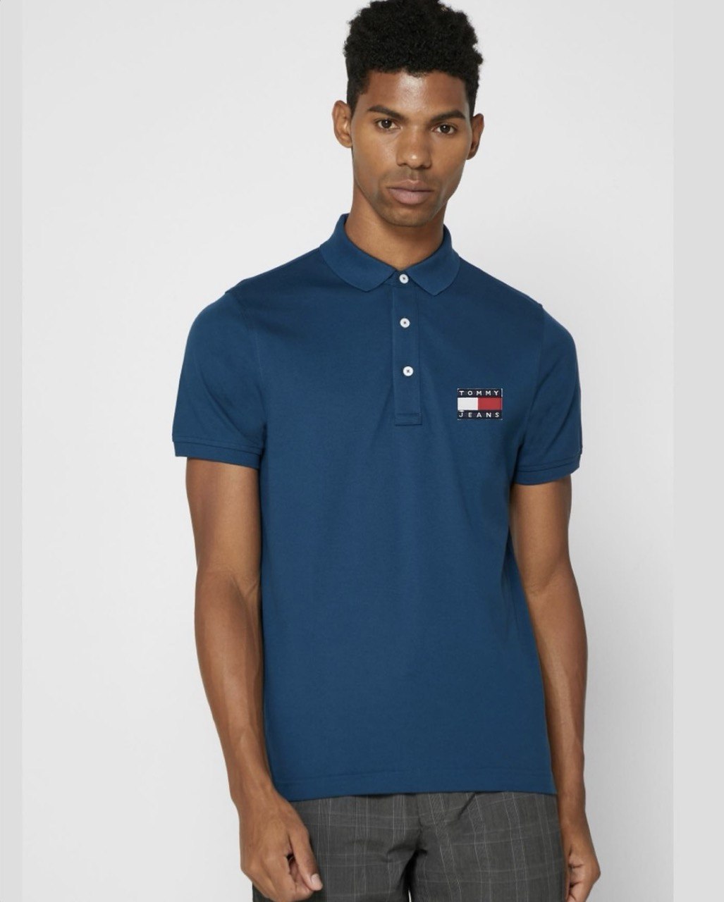 Tommy Jeans Polo T-shirt Petroleum Basic