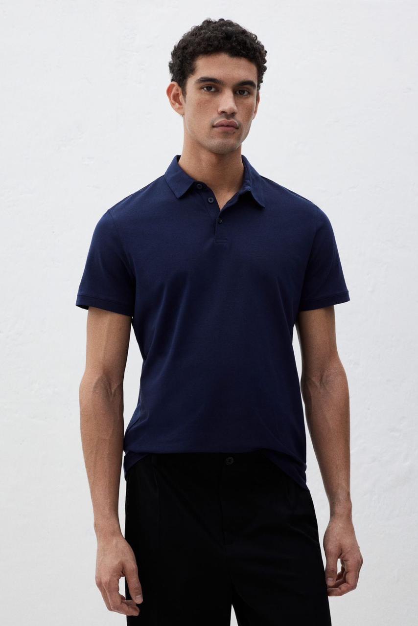 H&M Slim-Fit Polo Shirt NavyBlue