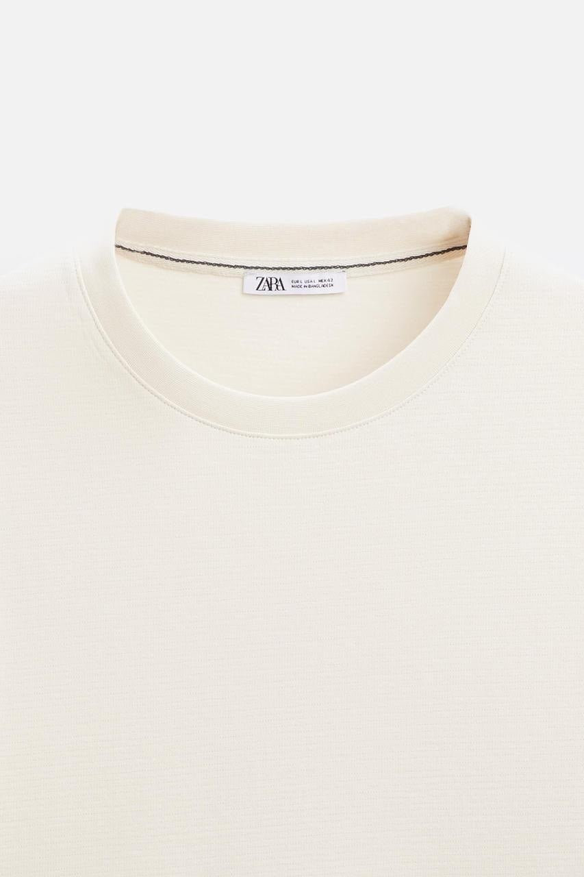 Zara Jacquard Textured Oversized T-shirt
