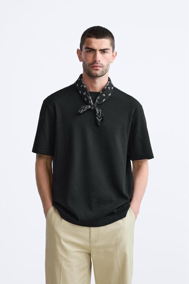 Zara Jacquard Textured Oversized T-shirt