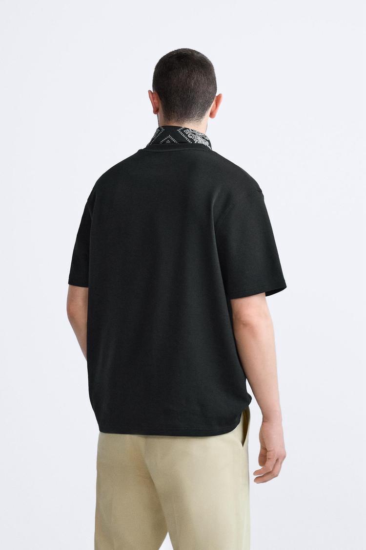 Zara Jacquard Textured Oversized T-shirt