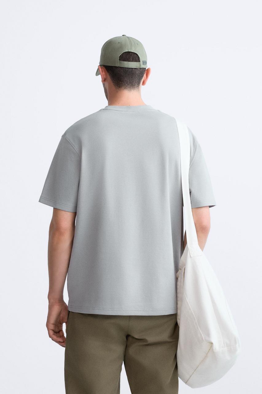 Zara Jacquard Textured Oversized T-shirt